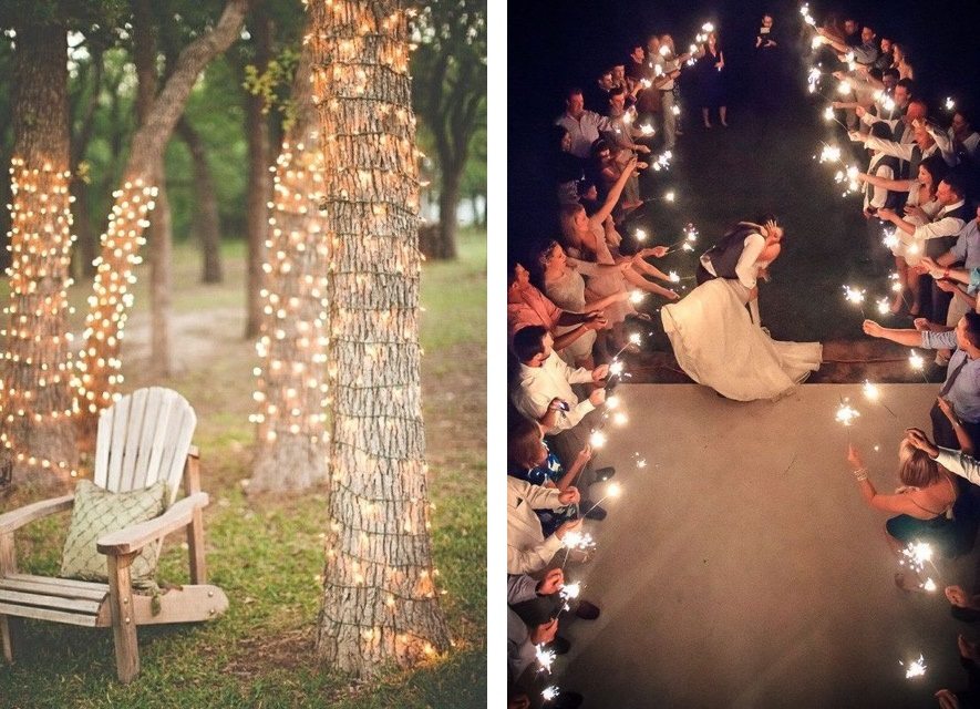 Fairy lights and sparklers